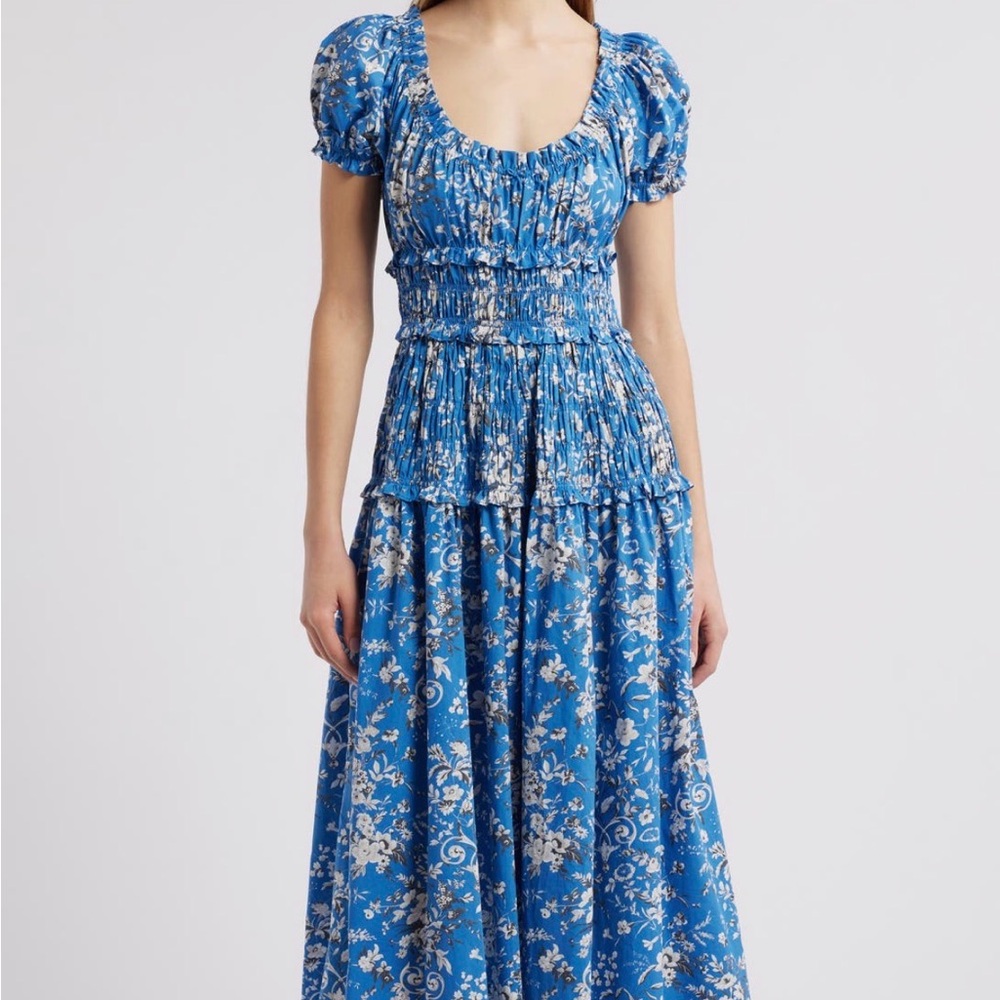 DÔEN Women's Leanne Floral Cotton Voile Midi Dress